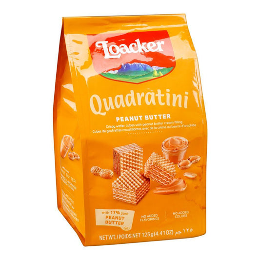 Loacker Quadratini Wafer Peanut Butter 125g