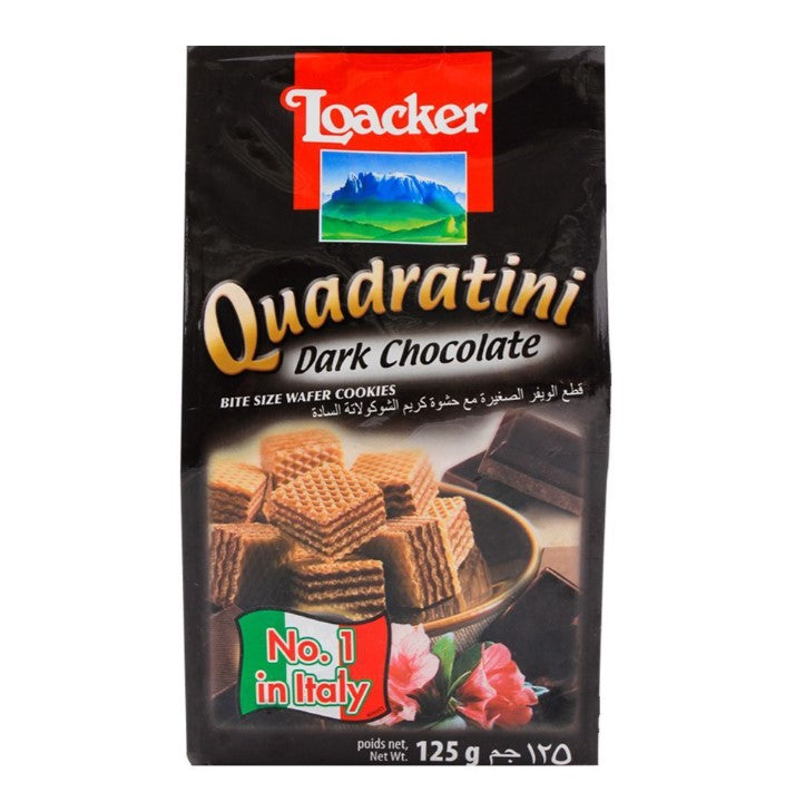 Loacker Quadratini Wafer Dark Chocolate 125g