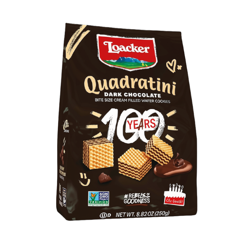 Loacker Quadratini Wafer Dark Chocolate 250g
