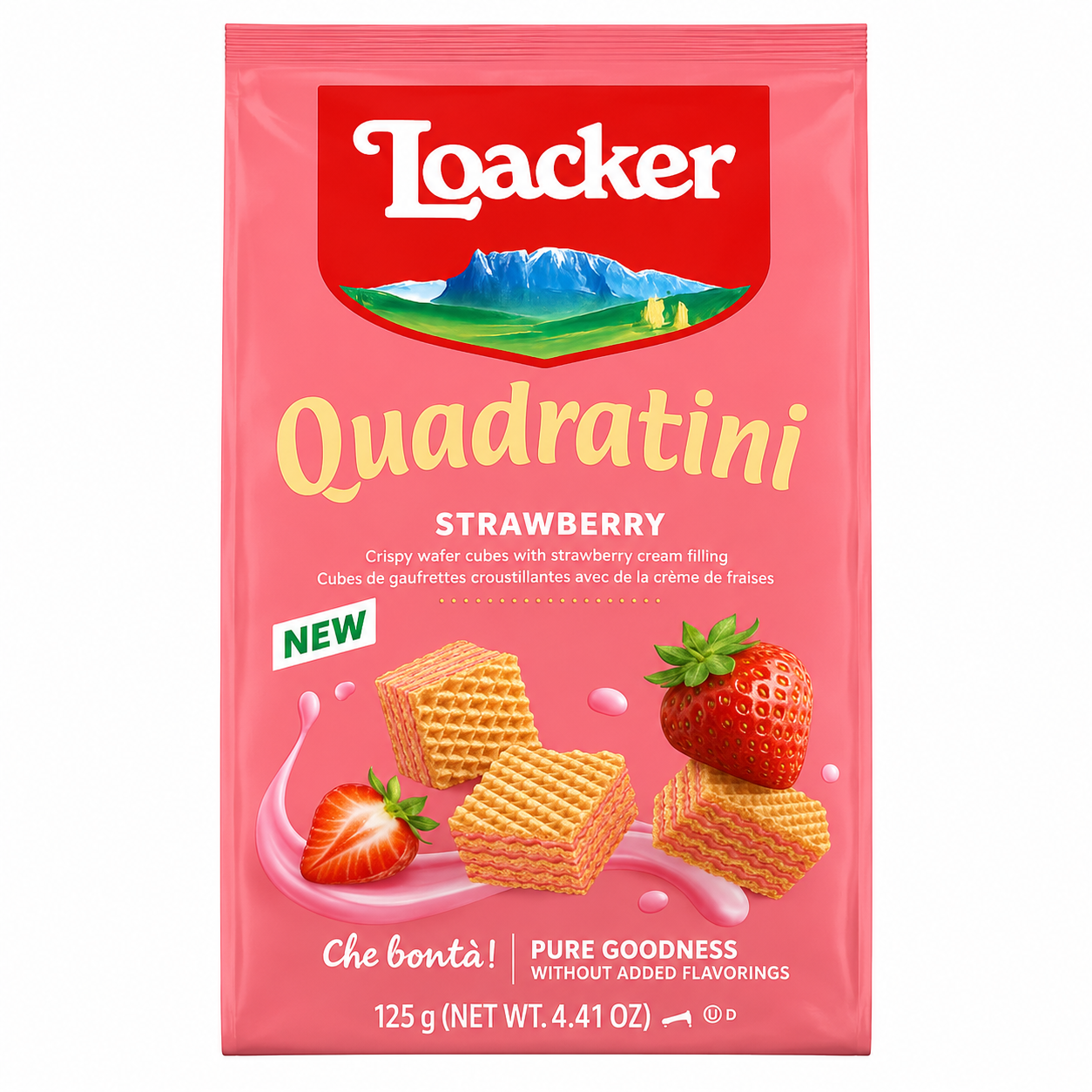 Loacker Quadratini Wafer Strawberry 125g